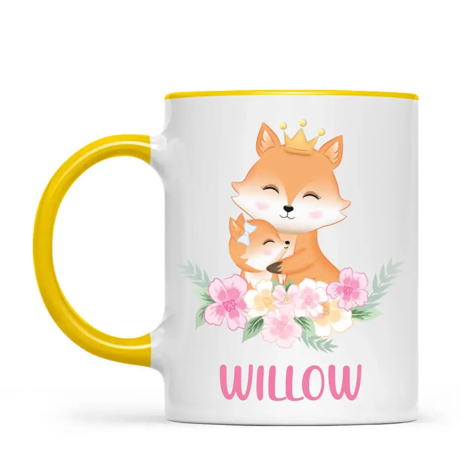 Royal Fox Family-Personalised Kids Mug