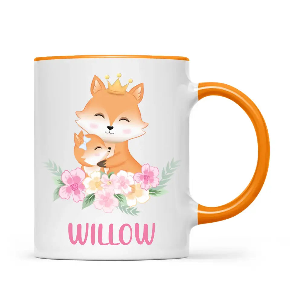 Royal Fox Family-Personalised Kids Mug