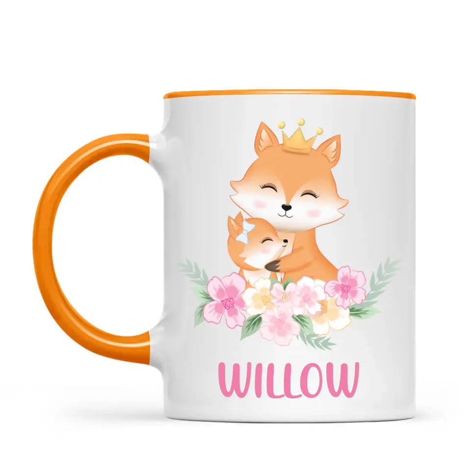 Royal Fox Family-Personalised Kids Mug