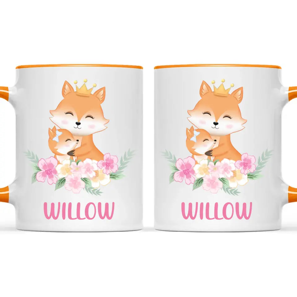 Royal Fox Family-Personalised Kids Mug