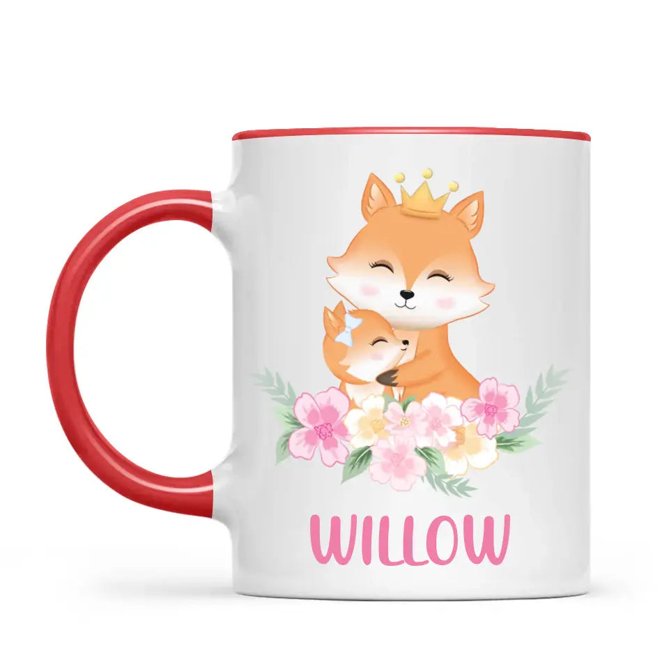 Royal Fox Family-Personalised Kids Mug