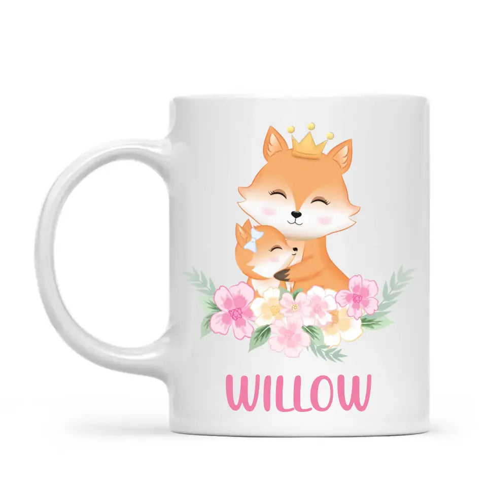 Royal Fox Family-Personalised Kids Mug