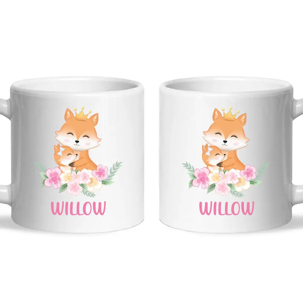 Royal Fox Family-Personalised Kids Mug