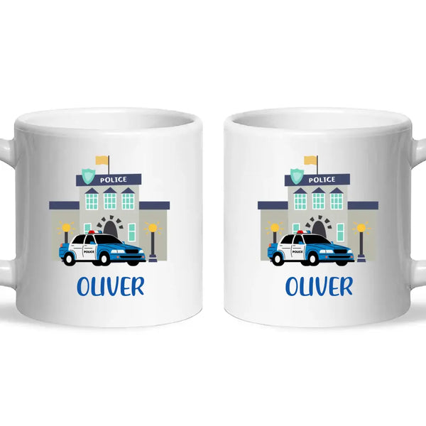 Police Heroes-Personalised Kids Mug