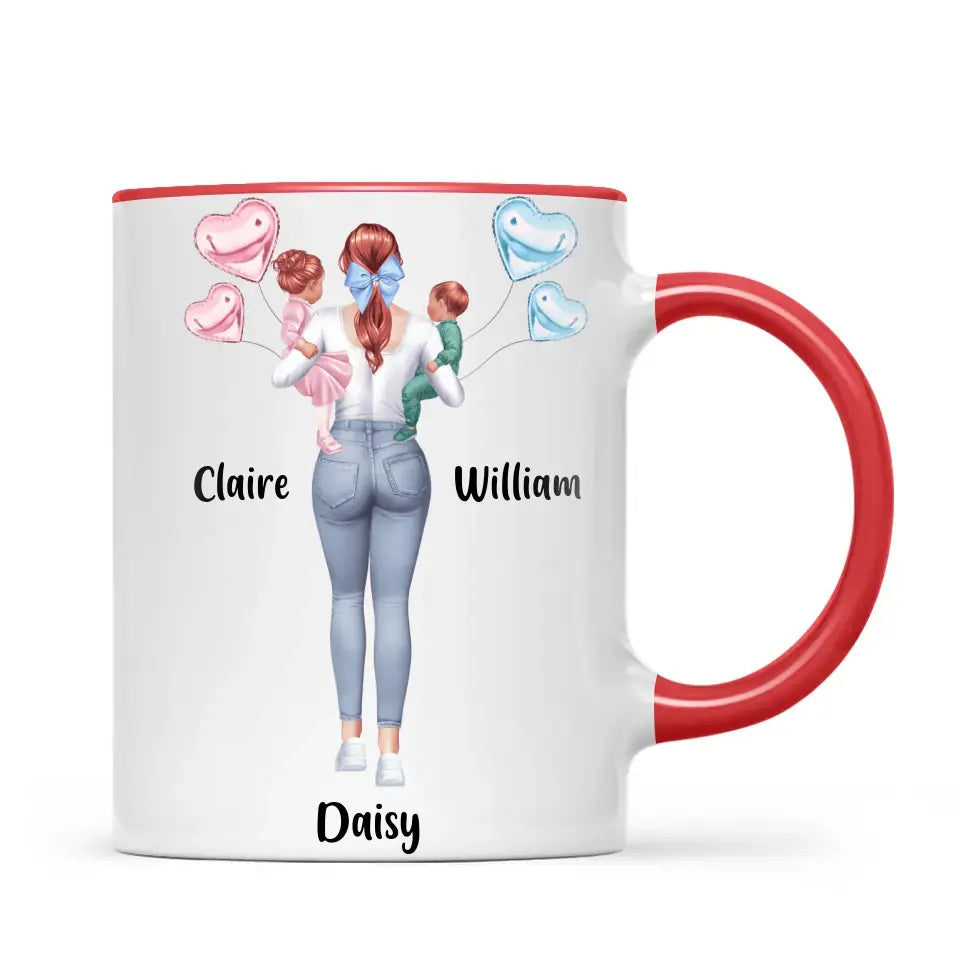 Personalised Mum & Baby Mug - Custom Mother & Kids Cup - Create Your Own Family Design - 11oz Ceramic - NZ Made