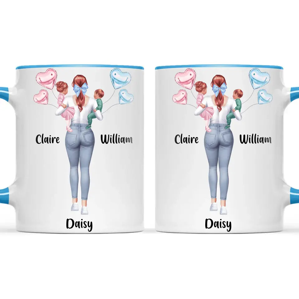 Personalised Mum & Baby Mug - Custom Mother & Kids Cup - Create Your Own Family Design - 11oz Ceramic - NZ Made