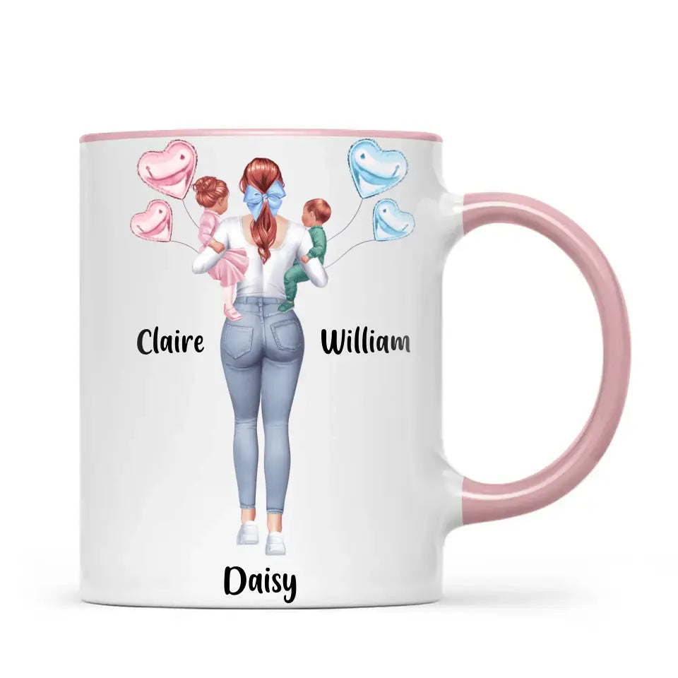 Personalised Mum & Baby Mug - Custom Mother & Kids Cup - Create Your Own Family Design - 11oz Ceramic - NZ Made