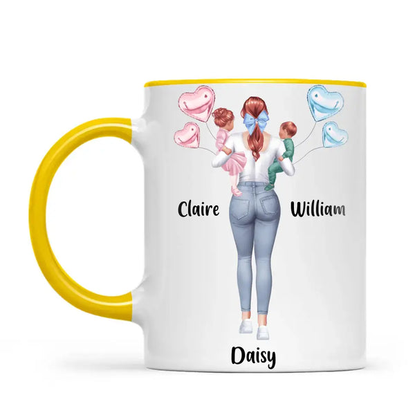 Personalised Mum & Baby Mug - Custom Mother & Kids Cup - Create Your Own Family Design - 11oz Ceramic - NZ Made