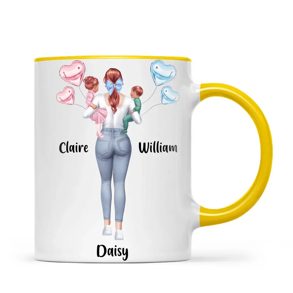 Personalised Mum & Baby Mug - Custom Mother & Kids Cup - Create Your Own Family Design - 11oz Ceramic - NZ Made