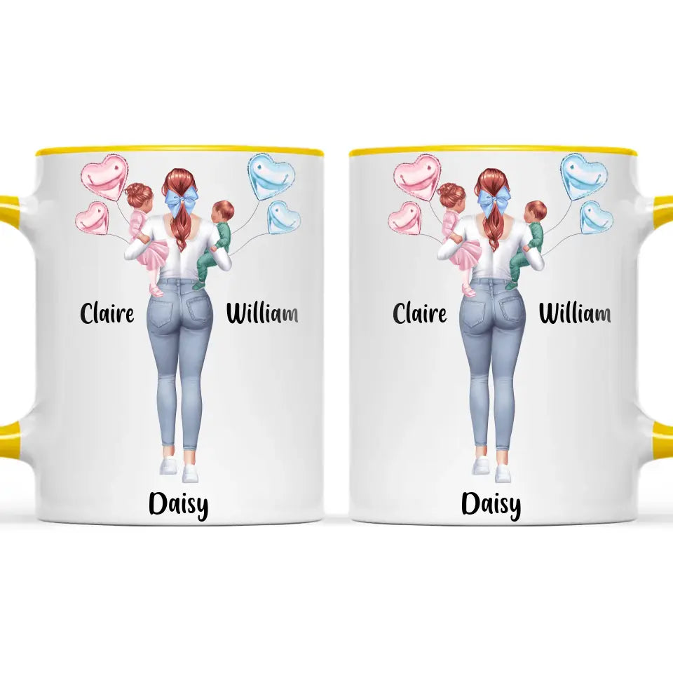 Personalised Mum & Baby Mug - Custom Mother & Kids Cup - Create Your Own Family Design - 11oz Ceramic - NZ Made