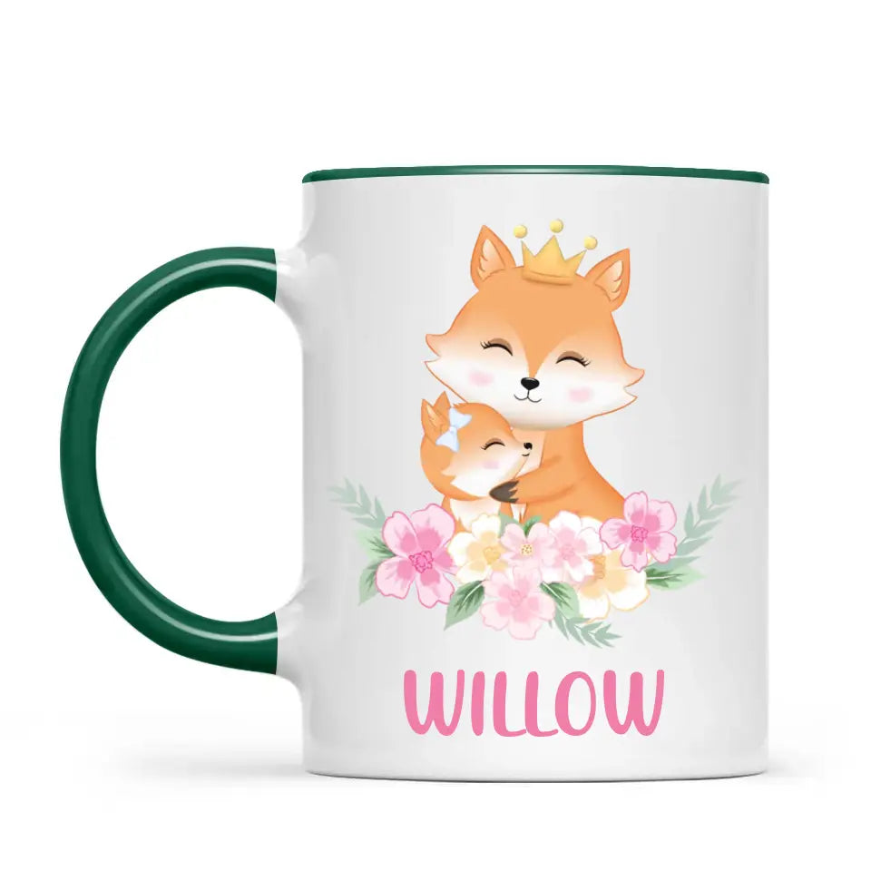 Royal Fox Family-Personalised Kids Mug