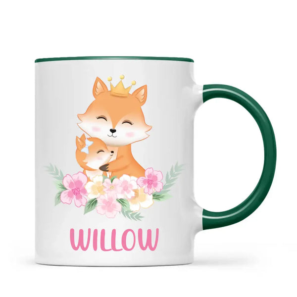 Royal Fox Family-Personalised Kids Mug