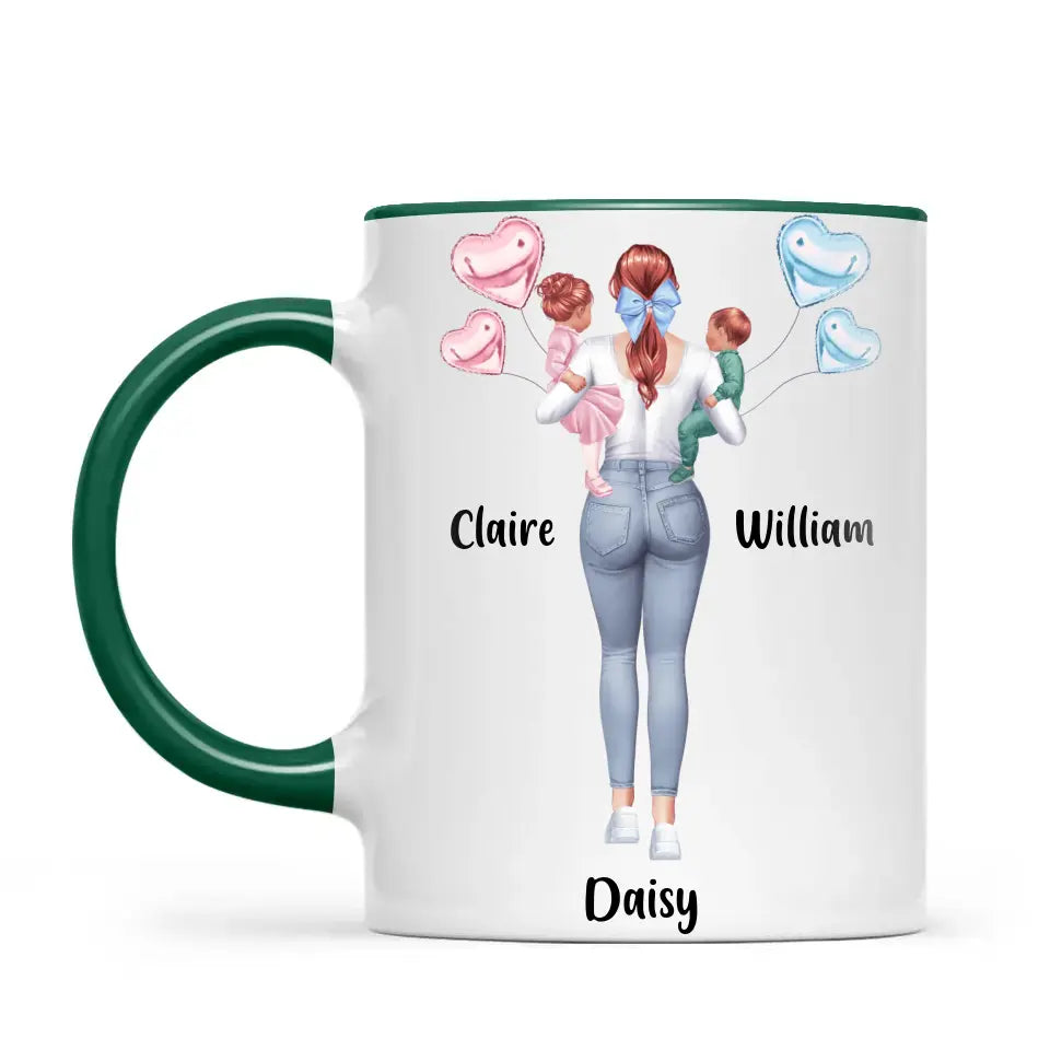 Personalised Mum & Baby Mug - Custom Mother & Kids Cup - Create Your Own Family Design - 11oz Ceramic - NZ Made