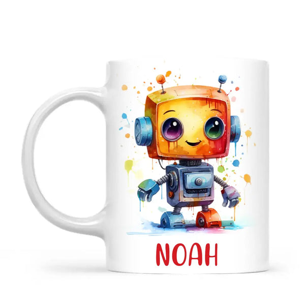 Robo-Splash Spectacle - Personalised Kids Mug