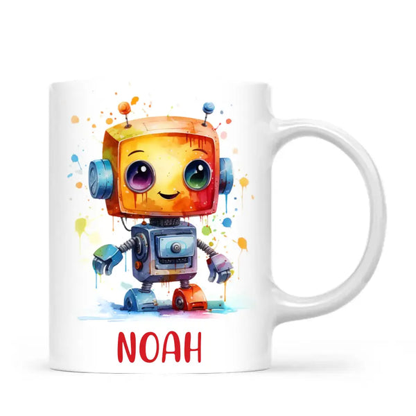 Robo-Splash Spectacle - Personalised Kids Mug