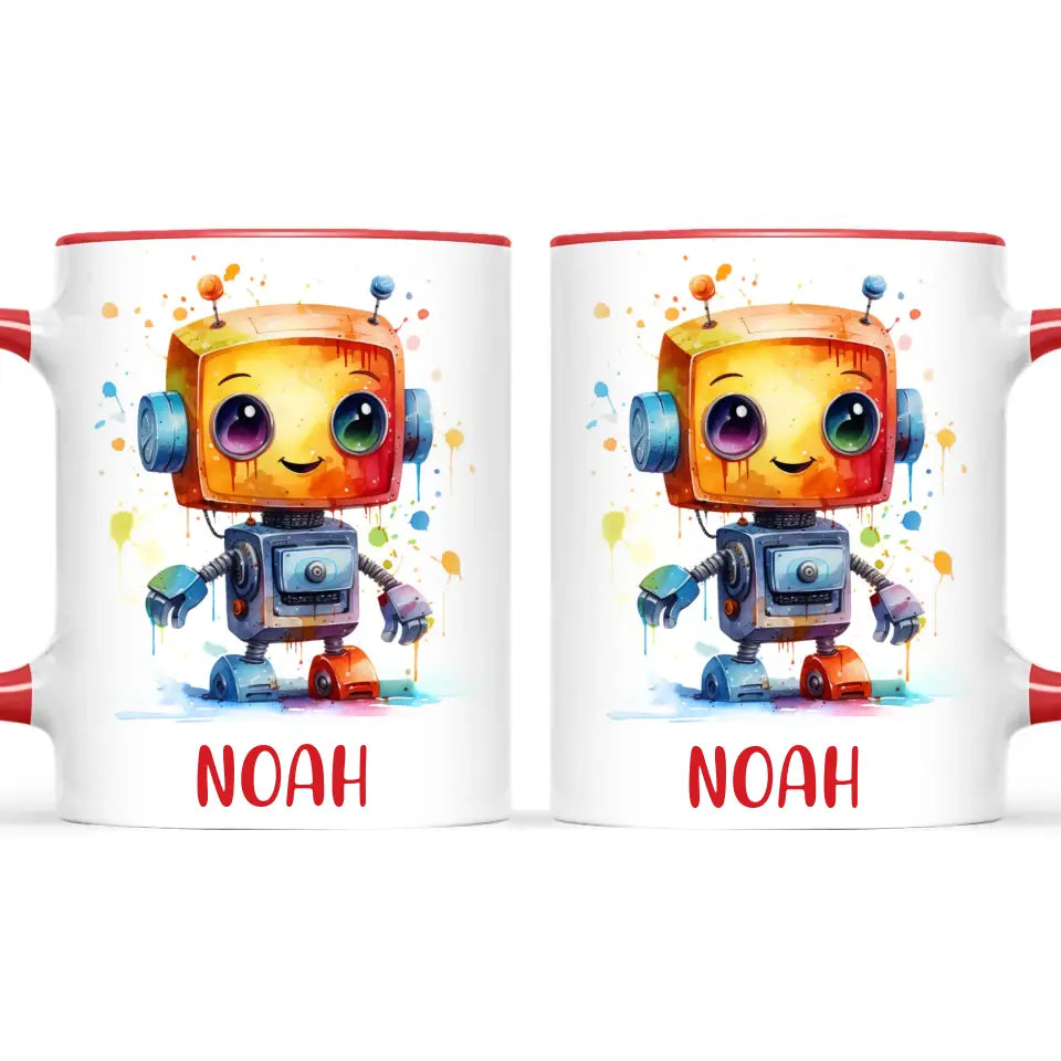 Robo-Splash Spectacle - Personalised Kids Mug