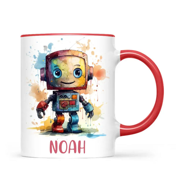 Splash Spectrum Robot - Personalised Kids Mug