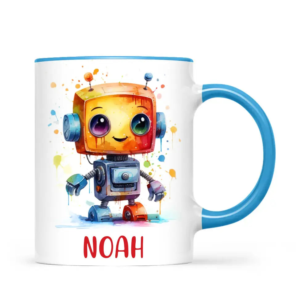 Robo-Splash Spectacle - Personalised Kids Mug