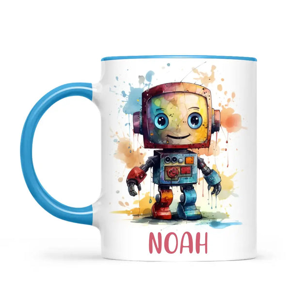 Splash Spectrum Robot - Personalised Kids Mug