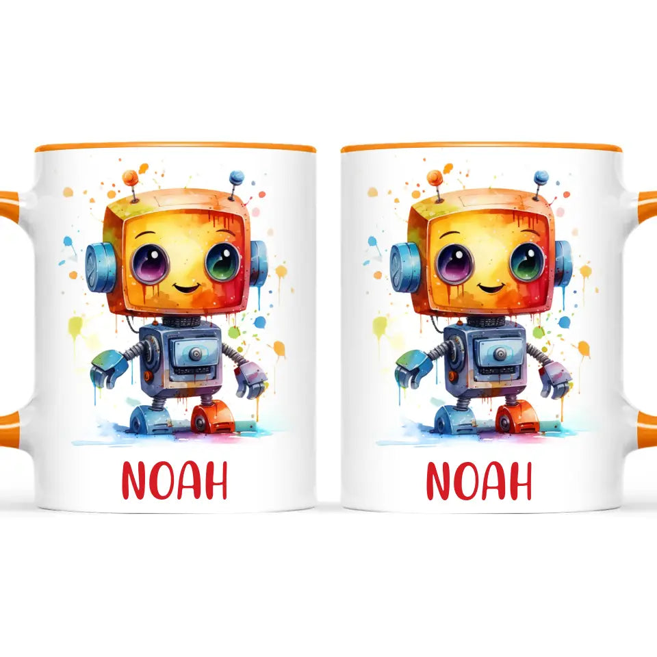 Robo-Splash Spectacle - Personalised Kids Mug