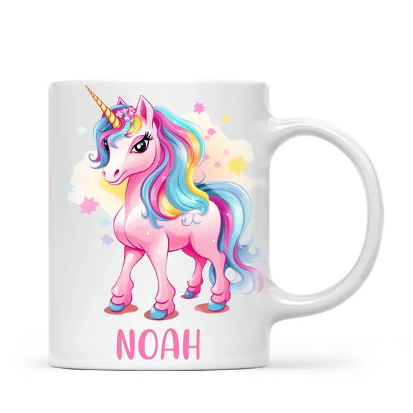 Rainbow Unicorn Love - Personalised Kids Mug
