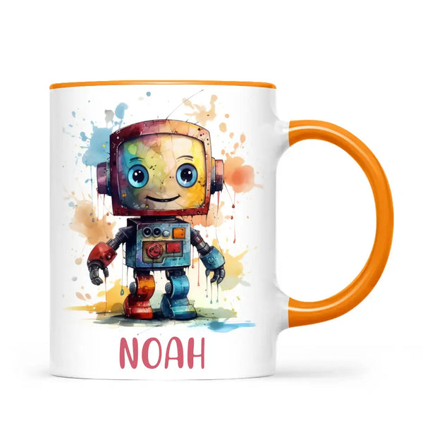 Splash Spectrum Robot - Personalised Kids Mug