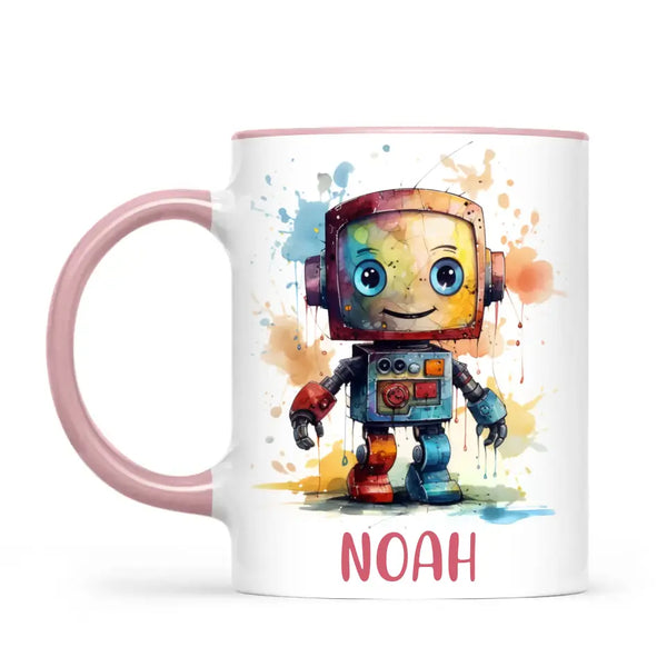 Splash Spectrum Robot - Personalised Kids Mug