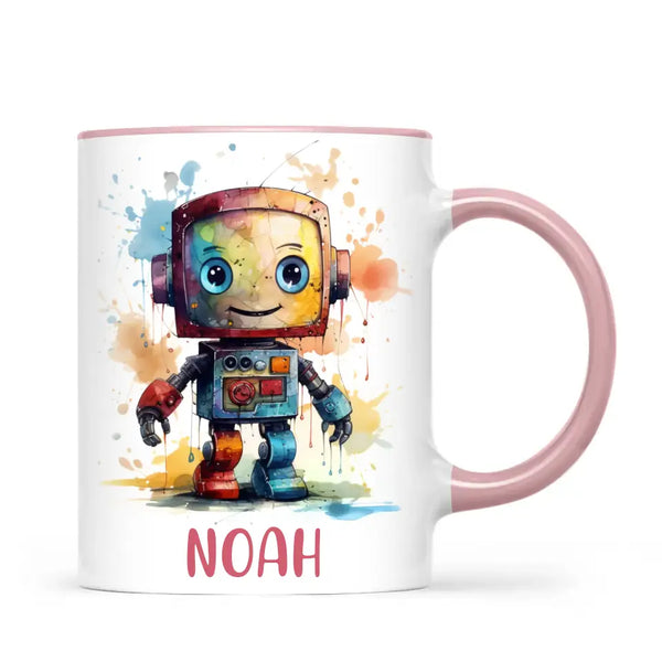 Splash Spectrum Robot - Personalised Kids Mug