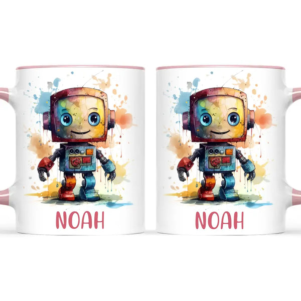 Splash Spectrum Robot - Personalised Kids Mug