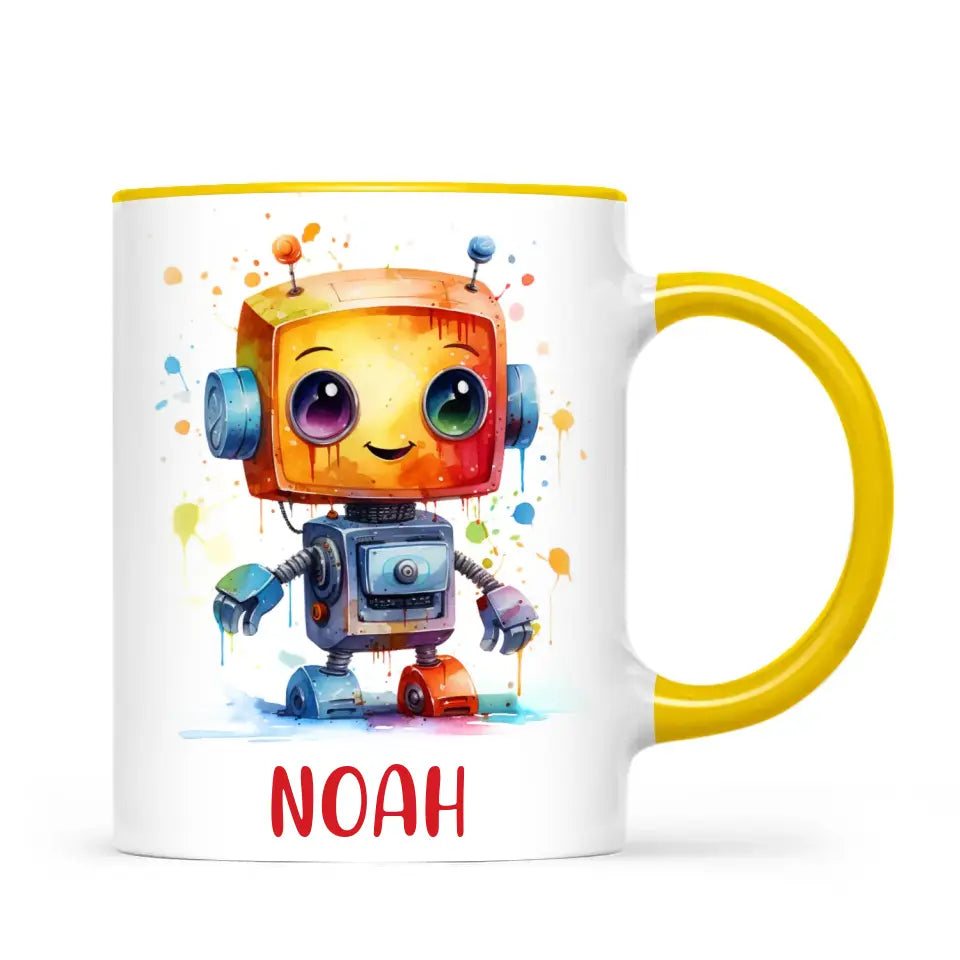 Robo-Splash Spectacle - Personalised Kids Mug