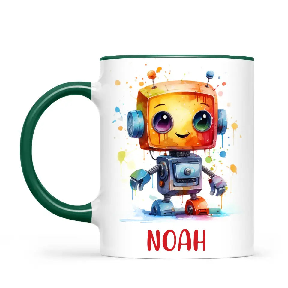 Robo-Splash Spectacle - Personalised Kids Mug