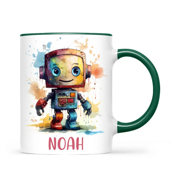 Splash Spectrum Robot - Personalised Kids Mug