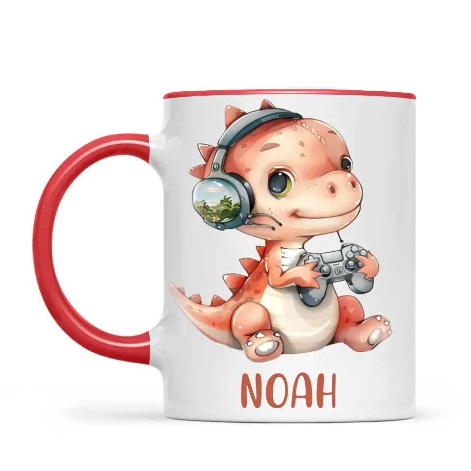 DinoByte Gamer - Personalised Kids Mug