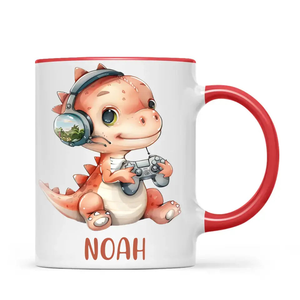 DinoByte Gamer - Personalised Kids Mug