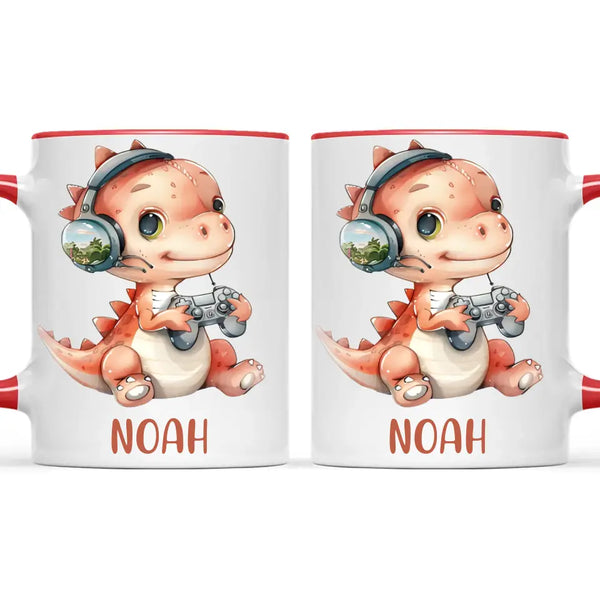 DinoByte Gamer - Personalised Kids Mug