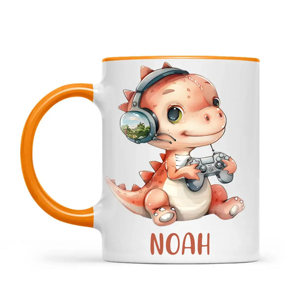 DinoByte Gamer - Personalised Kids Mug