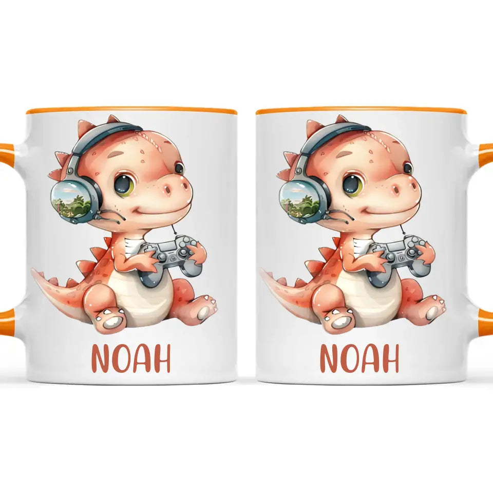 DinoByte Gamer - Personalised Kids Mug