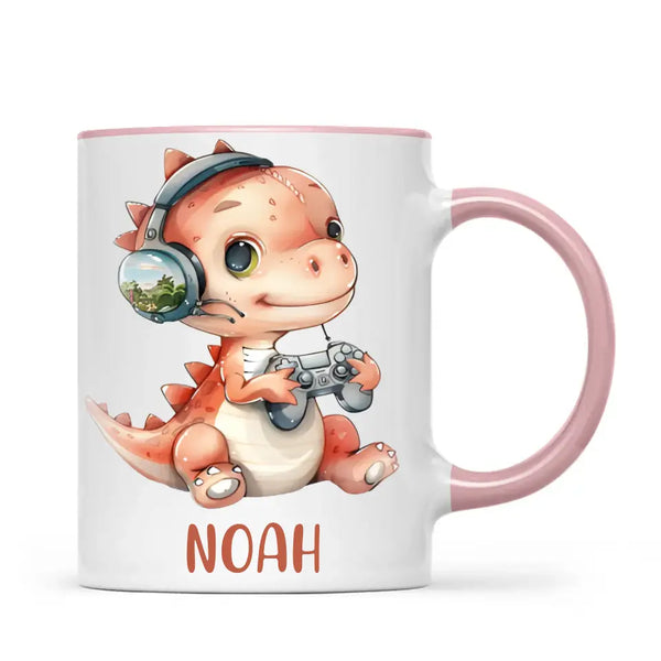 DinoByte Gamer - Personalised Kids Mug