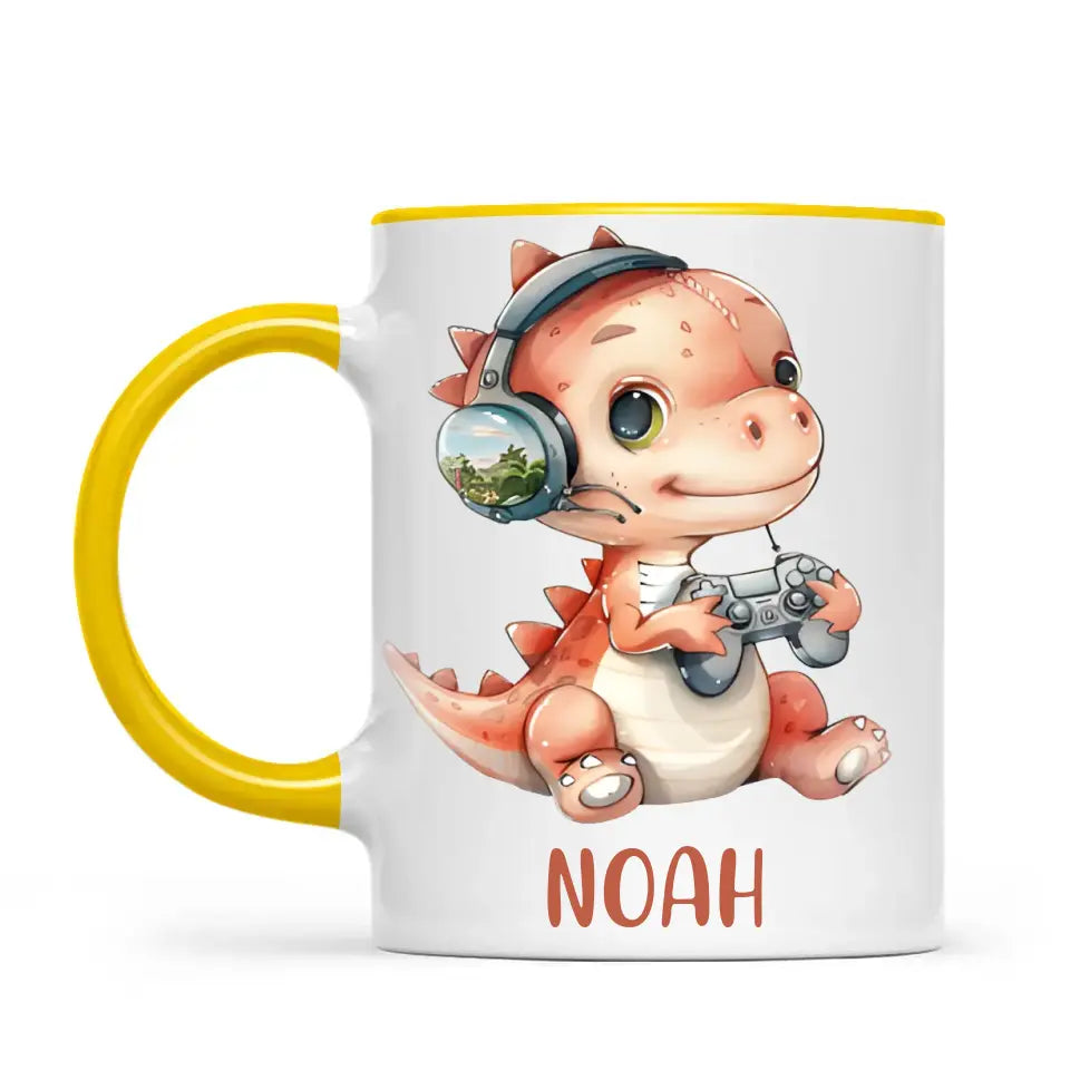 DinoByte Gamer - Personalised Kids Mug