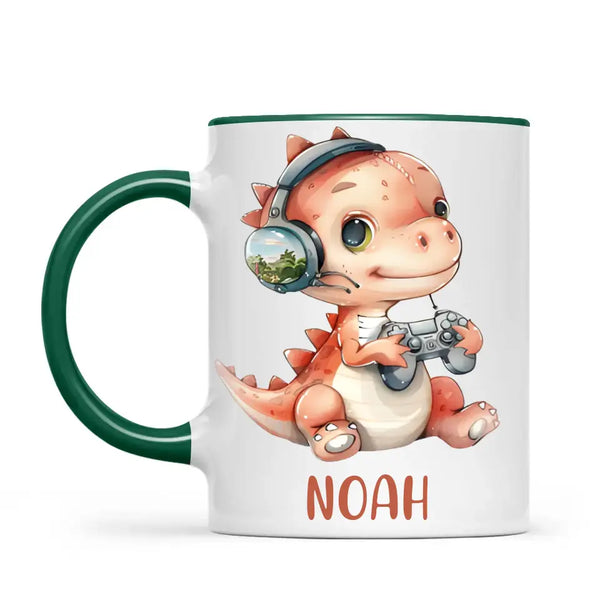 DinoByte Gamer - Personalised Kids Mug