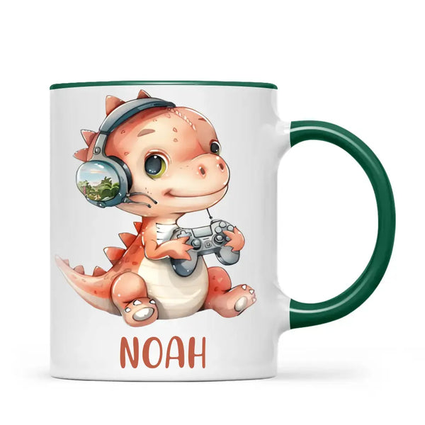 DinoByte Gamer - Personalised Kids Mug