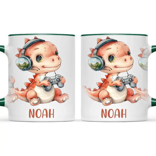 DinoByte Gamer - Personalised Kids Mug