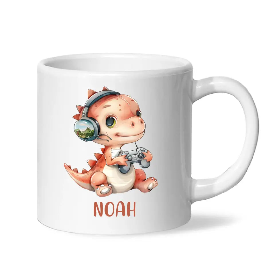 DinoByte Gamer - Personalised Kids Mug