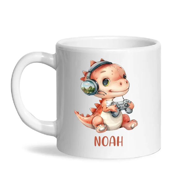 DinoByte Gamer - Personalised Kids Mug