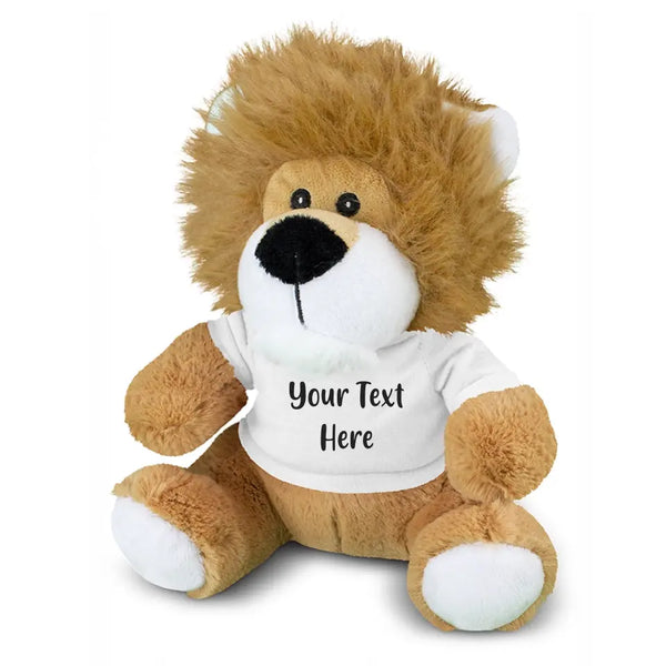 Personalised Lion Plush Toy With Your Text