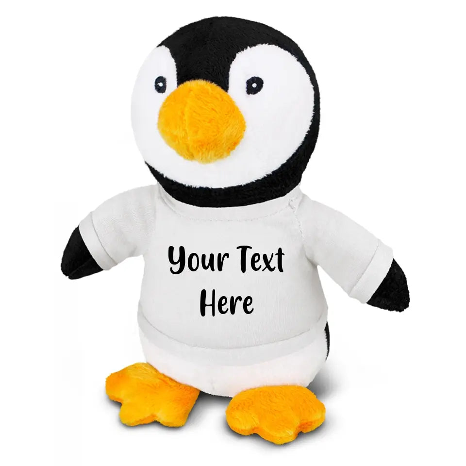 Personalised Penguin Plush Toy With Your Text