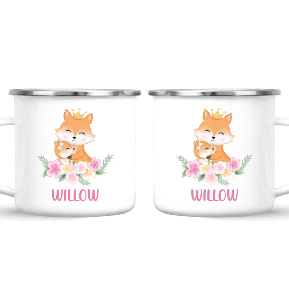 Royal Fox Family-Personalised Kids Mug