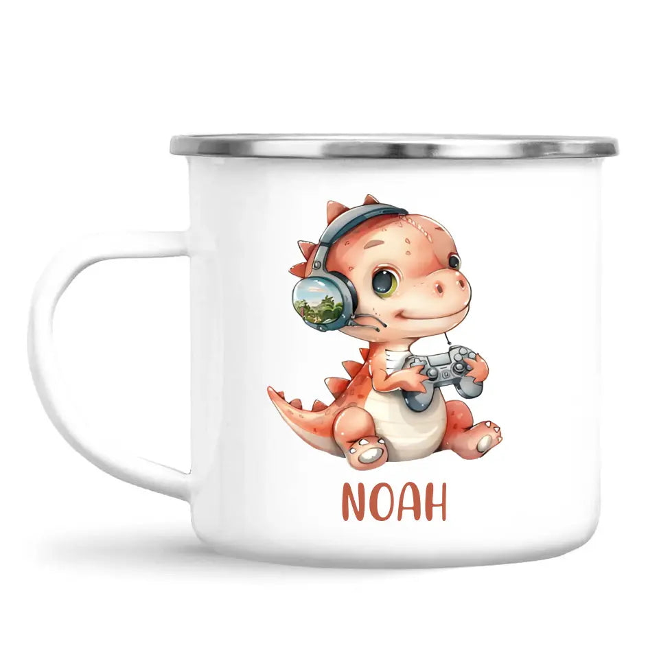 DinoByte Gamer - Personalised Kids Mug