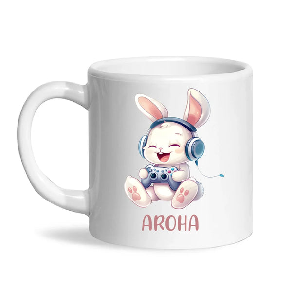 Bunny Joy Gamer - Personalised Kids Mug