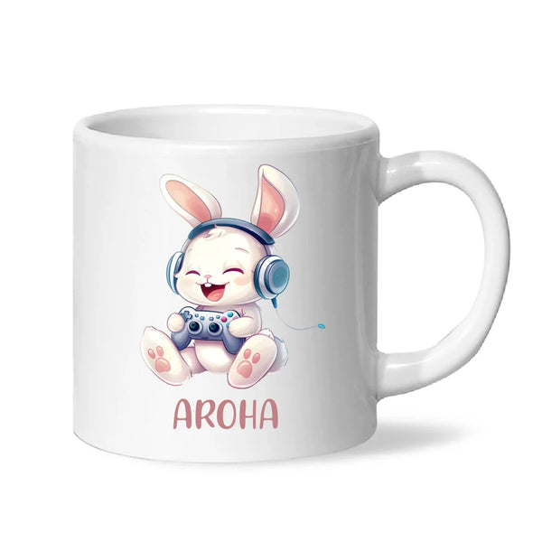 Bunny Joy Gamer - Personalised Kids Mug